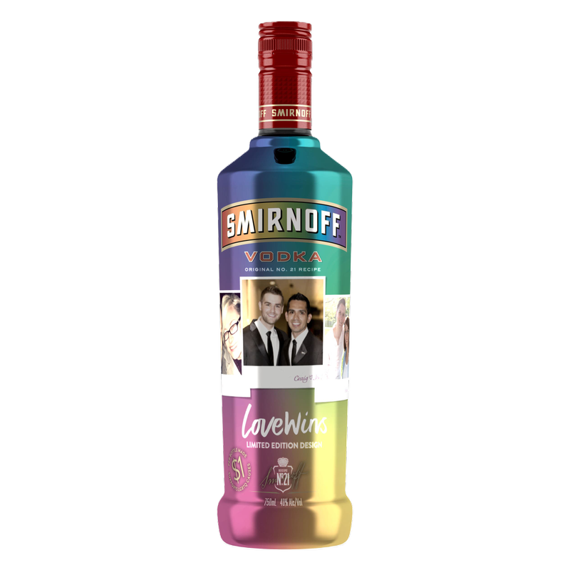 Smirnoff Vodka Love Wins 750ml (80 Proof)