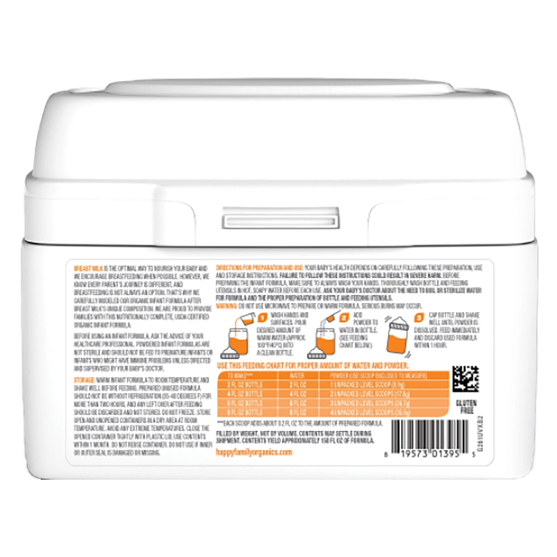 Happy Baby Organic Infant Formula Powder with Iron Stage 1 (0-12 months) 21oz