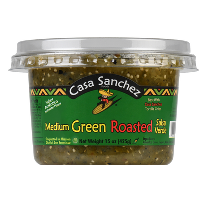 Casa Sanchez Foods Medium Garden Roasted Verde Salsa 15oz