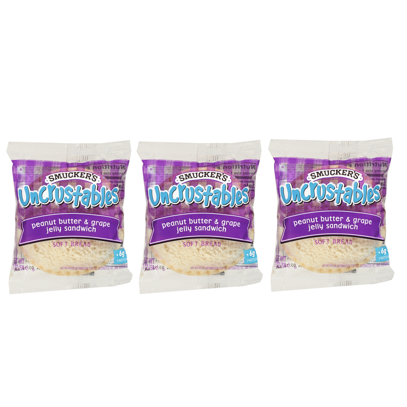 3ct Smucker's Frozen Uncrustables PB & Grape Jelly on Wheat 2.6oz
