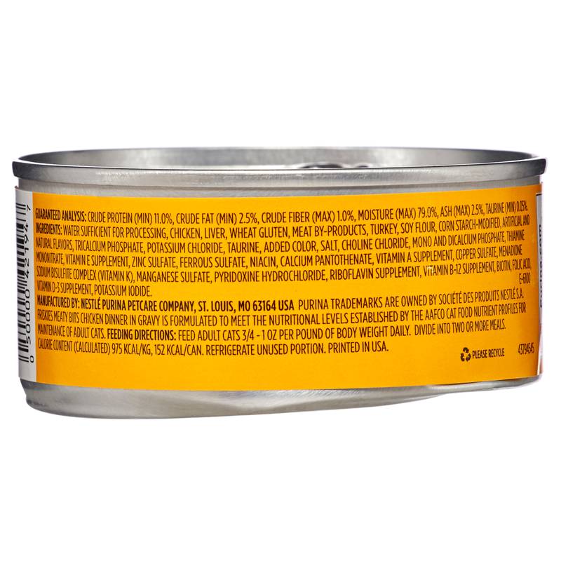6 Ct Purina Friskies Meaty Bits Chicken in Gravy Wet Cat Food 5.5oz