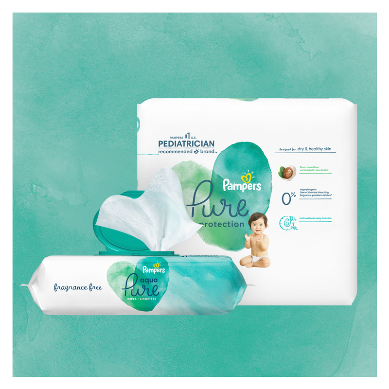 Pampers Aqua Pure Sensitive Baby Wipes Pop-Top