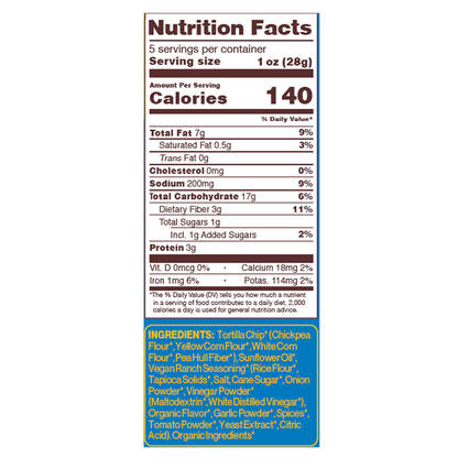 Hippeas Rockin' Ranch Organic Chickpea Tortilla Chips 5oz