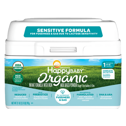 Happy Baby Organic Infant Formula Sensitive Stage 1 (0-12