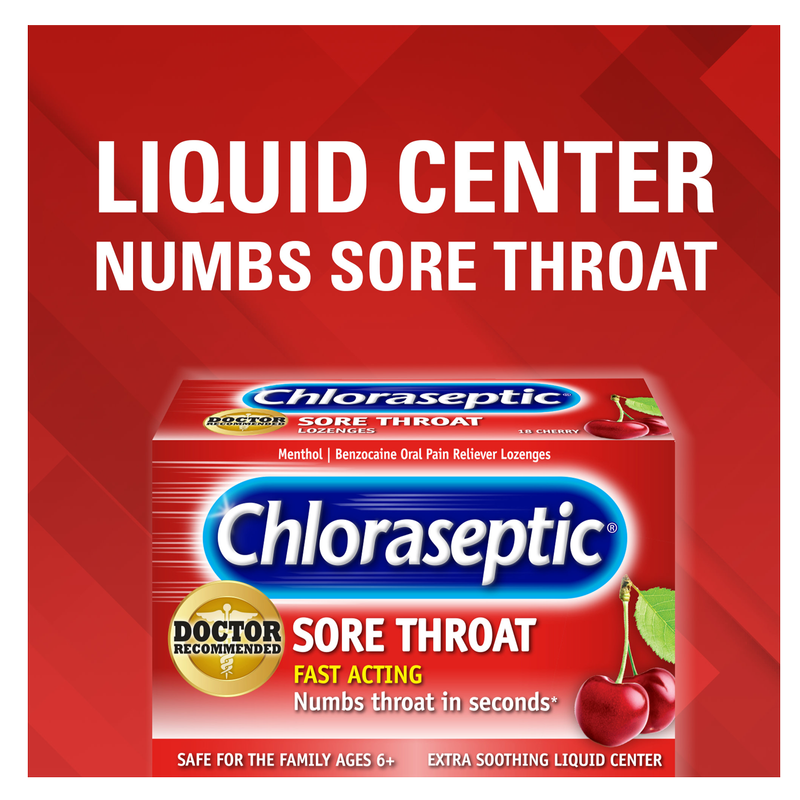 Chloraseptic Sore Throat Lozenges Cherry 18ct