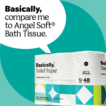 Basically, 24ct Large Roll Soft Toilet Paper