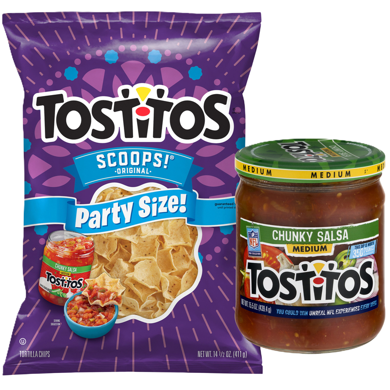 Tostitos Scoops Original Tortilla Chips 14.5oz & Tostitos Medium Chunky Salsa 15.5oz