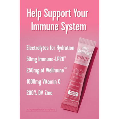 Vital Proteins Watermelon Blueberry Vitality Immune Booster Inidividual Stick 0.5oz