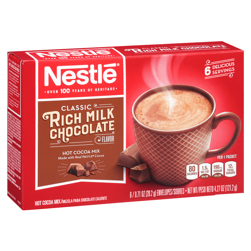 Nestle Hot Cocoa Rich Milk Chocolate Mix 6ct