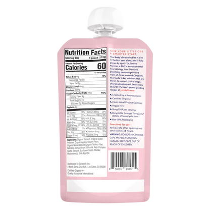 Cerebelly Organic Spinach Apple Sweet Potato Baby Puree 4oz 6pk