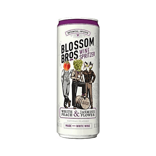 Blossom Bros White Peach & Jasmine Flower Wine Spritzer 4pk 12oz Can