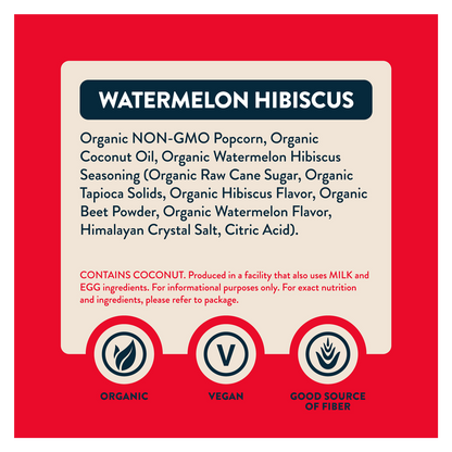 LesserEvil Watermelon Hibiscus Organic Popcorn 5oz