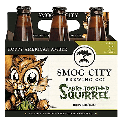 Smog City Sabre-Toothed Squirrel Hoppy Amber 6pk 12oz Btl