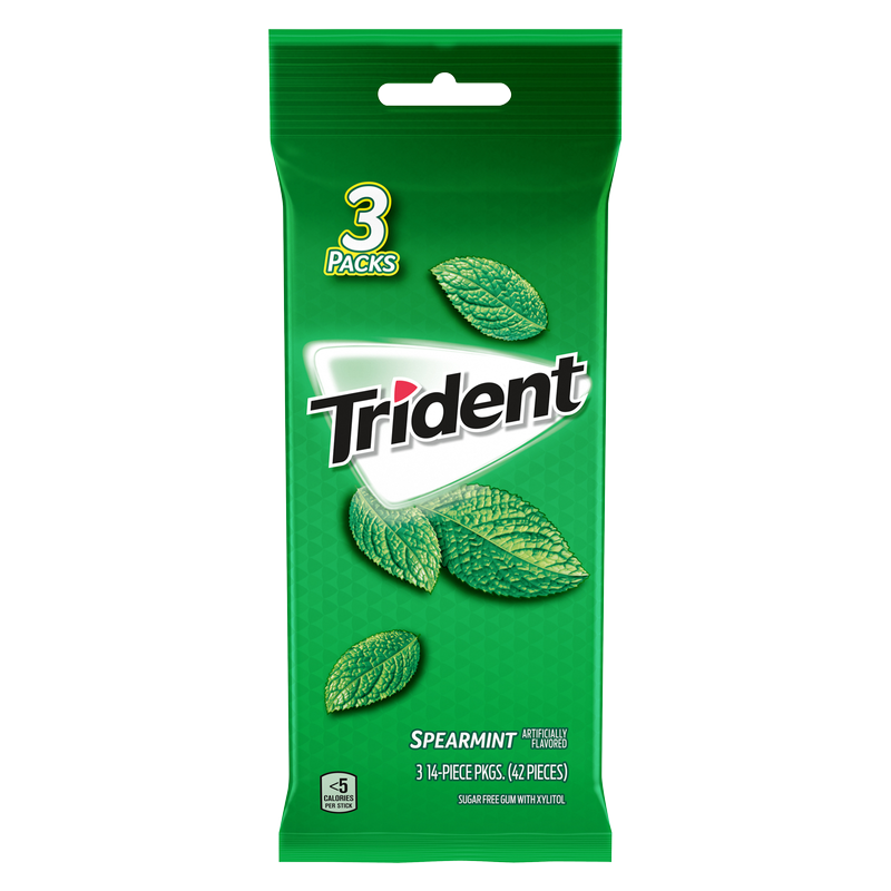 Trident Spearmint Gum 42ct