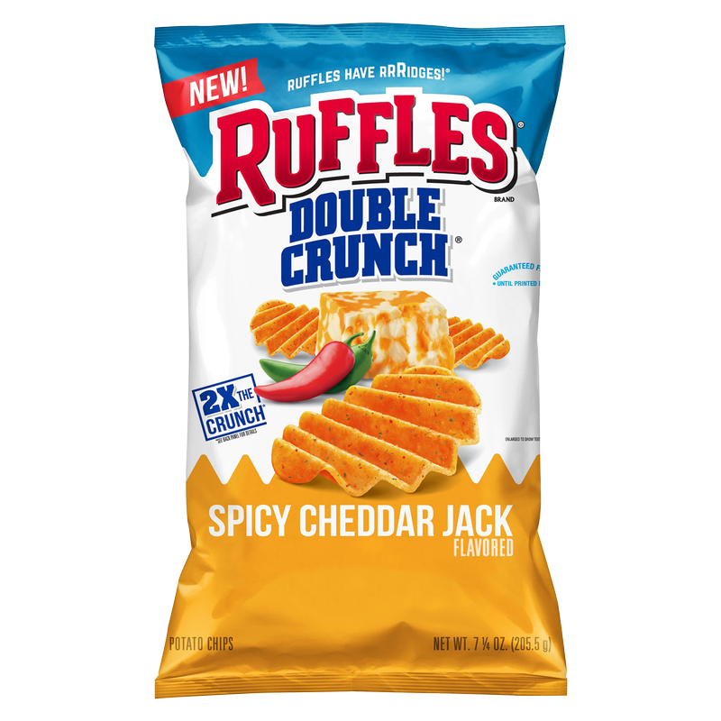 Ruffles Double Crunch Spicy Cheddar Jack Potato Chips 7.25oz