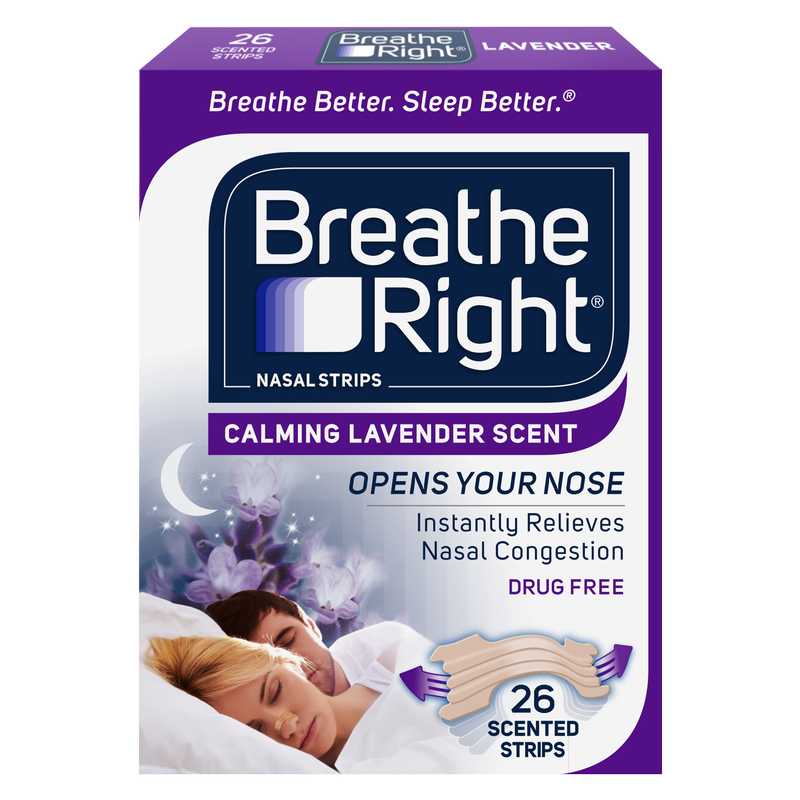 Breathe Right Lavender Scented Nasal Strips 26ct