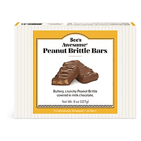 See's Awesome Peanut Brittle Bar 8oz
