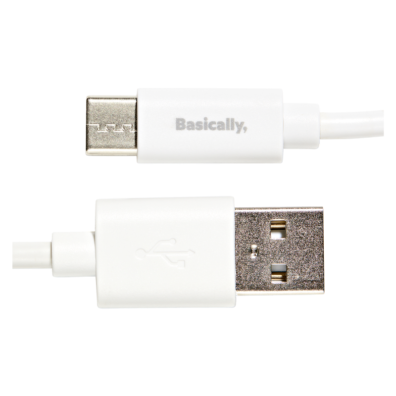Basically, Charging Bundle USB-C to USB-A Cable with Dual-Port USB and USB-C Wall Charger
