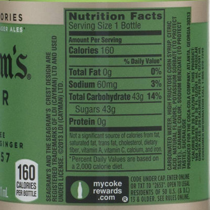 Seagram's Ginger Ale Soda 20oz
