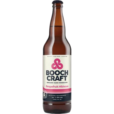Boochcraft Kombucha Grapefruit Hibiscus Single 22oz Btl