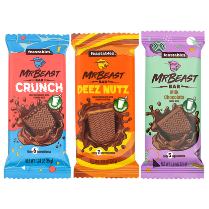 Mr beast FEASTABLES 61個セット Feastables MrBeast Milk Chocolate Bar Variety Pack, 4 Count