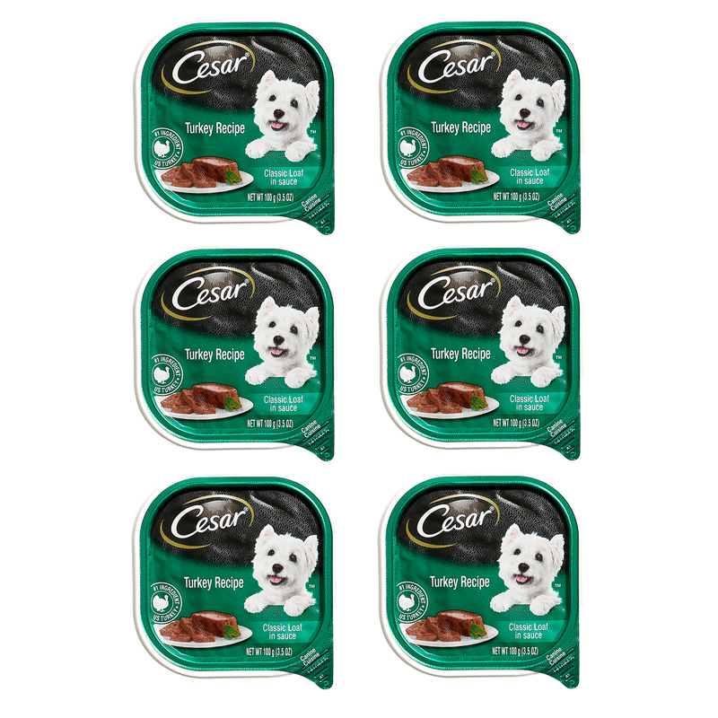 6 Ct Cesar Cuisine Turkey Wet Dog Food 3.5oz