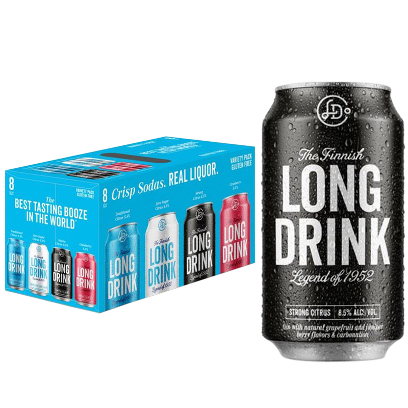 Long Drink Variety 8pk 355ml Can 5.5% ABV – BevMo!