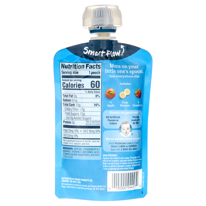 Gerber Apple Banana Strawberry Pouch 3.5oz