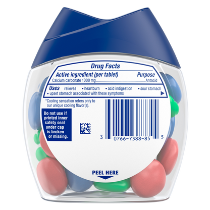 Tums Fruit Fusion Chewy Bites with Fast Cooling Sensation Antacid Tablets 28ct
