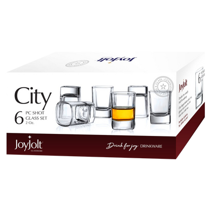 City Heavy Base Shot Glasses 2oz 6pk