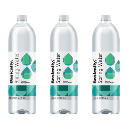 Basically, 1.5L Spring Water (Pack of 3)