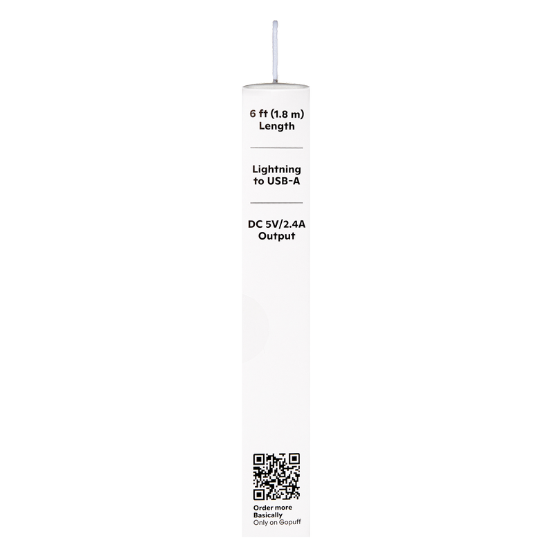 Basically, Charging Bundle Lightning to USB-A Cable with Dual-Port USB and USB-C Wall Charger