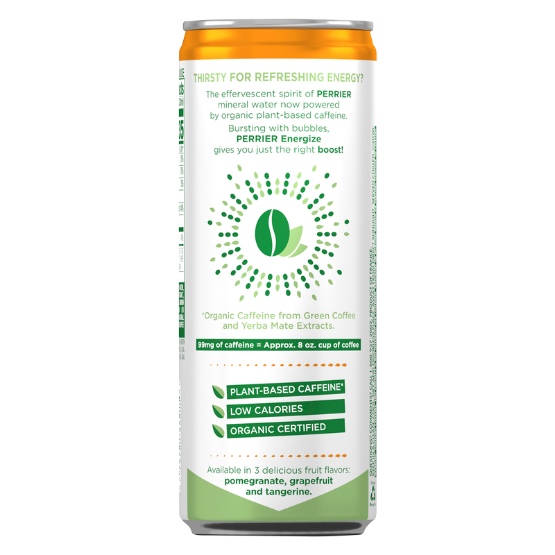Perrier Energize Tangerine 11.15oz Can
