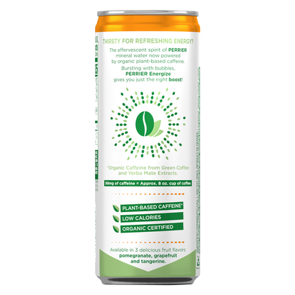Perrier Energize Tangerine 11.15oz Can