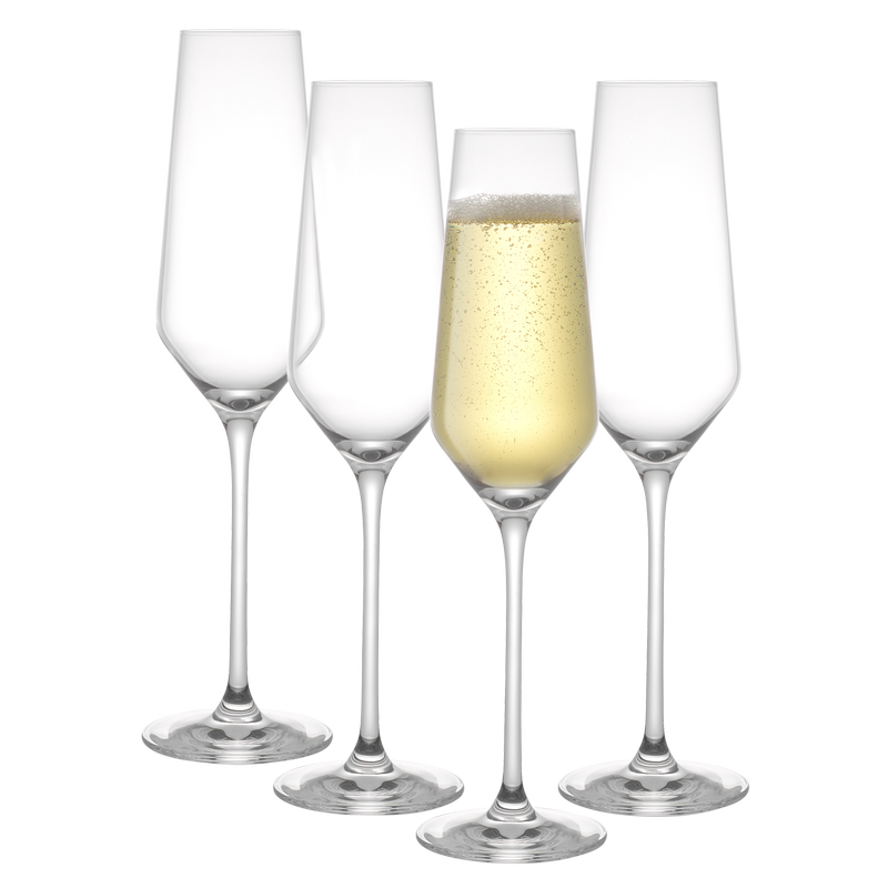 JoyJolt Champagne Flutes – Layla Collection Crystal Champagne Glasses Set  of 4 – 6.7 Ounce Capacity …See more JoyJolt Champagne Flutes – Layla