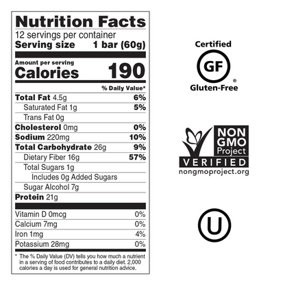 No Cow Chocolate Chip Cookie Dough Protein Bar 2.12oz