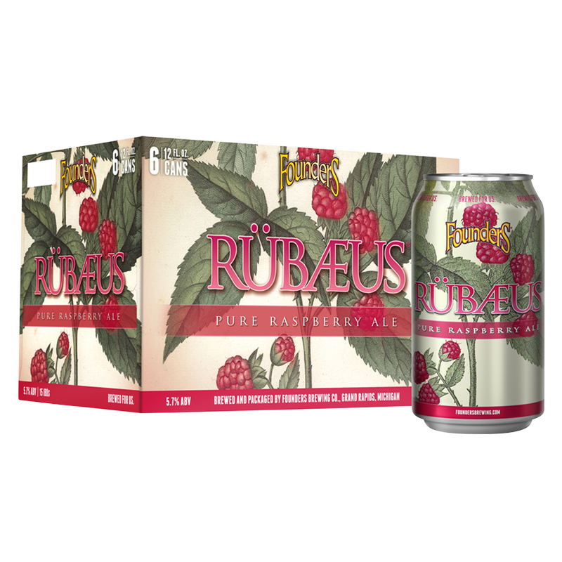 Matanuska Raspberry Ale Founders Brewing Rubaeus Pure Raspberry Ale 6pk 12oz Can - BevMo! – BevMo!