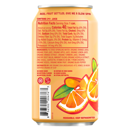 Vive Organic Sparkling Immunity Orange Turmeric 12oz