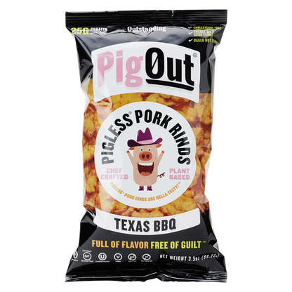 Outstanding Foods Texas BBQ Pigless Pork Rinds 3.5oz