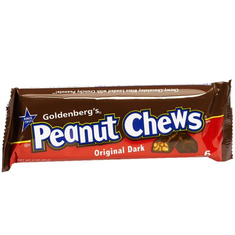 Goldenberg's Original Dark Chocolate Peanut Chews Bar 2oz