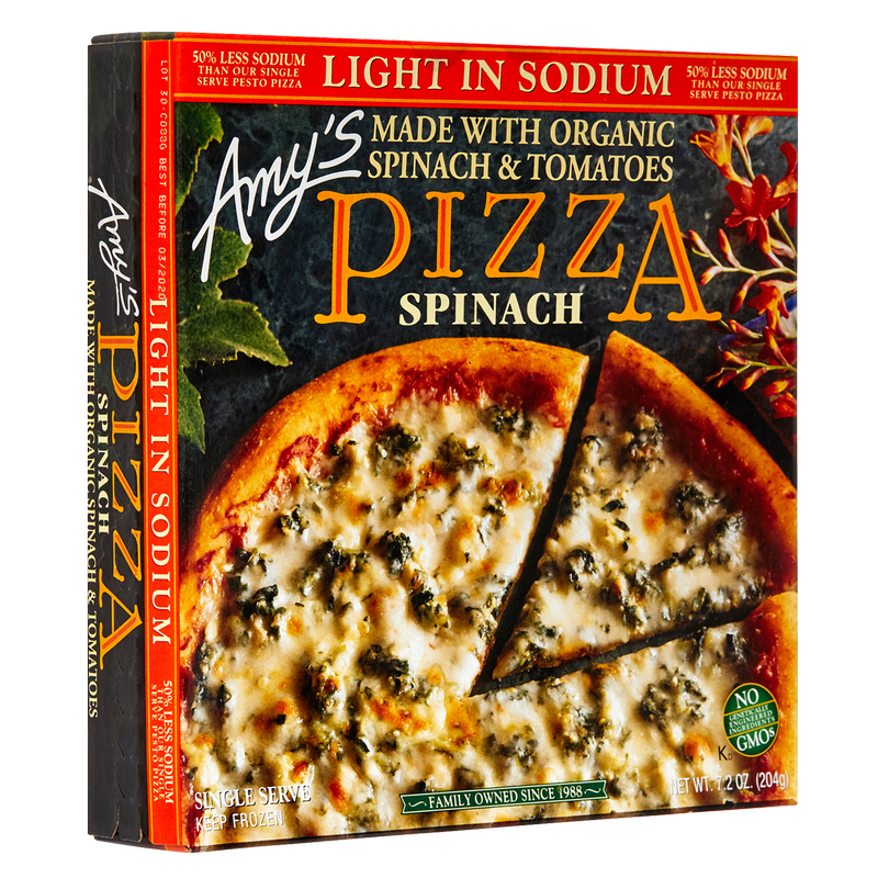 Amy's Spinach Medium Pizza 7.2oz