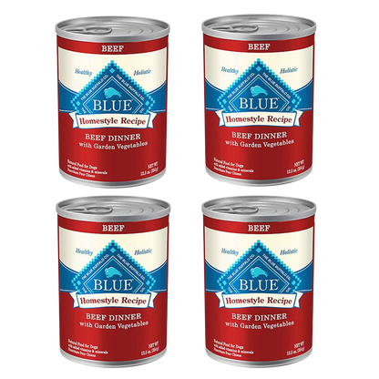 4 Ct Blue Buffalo Homestyle Recipe Beef Dog Food 12.5oz