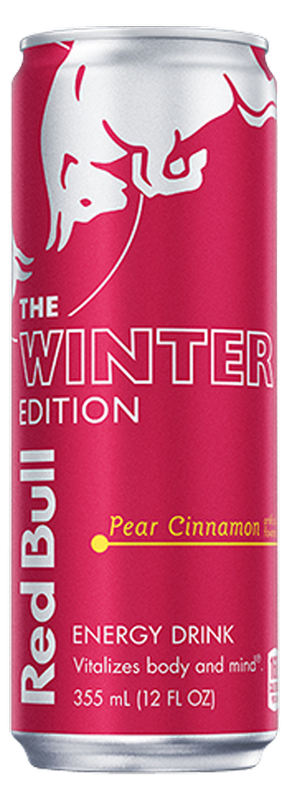 Red Bull Energy Drink The Winter Edition Pear Cinnamon 12oz Can