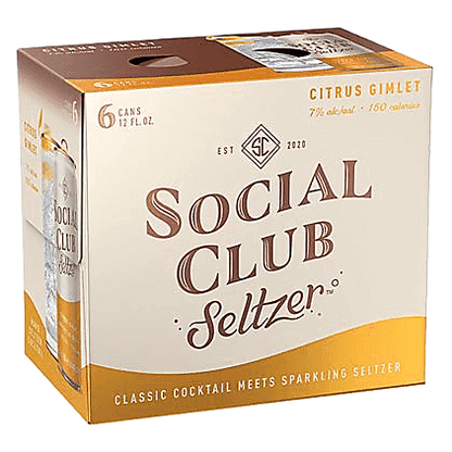 Social Club Seltzer Citrus Gimlet 6pk 12oz Can
