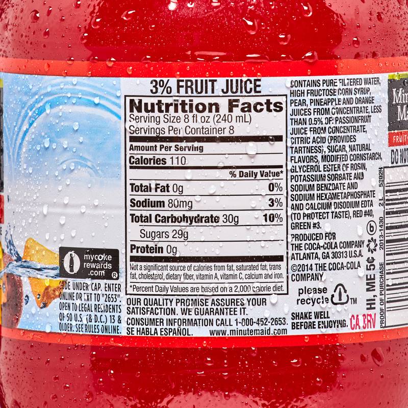 Minute Maid Fruit Punch Juice 2L Btl