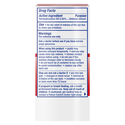 Visine Red Eye Comfort Redness Reliever Eye Drops 0.5oz