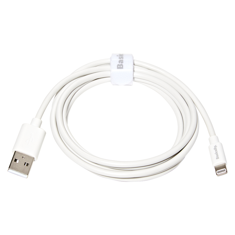 Basically, Charging Bundle Lightning to USB-A Cable with Dual-Port USB and USB-C Wall Charger