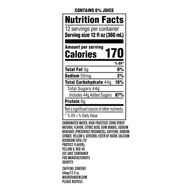 Mountain Dew Flamin Hot 12pk 12oz Can