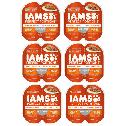 6 Ct Iams Perfect Portions Chicken Pate Adult Wet Cat Food 2.6oz